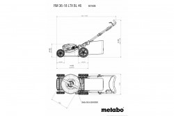 Акумуляторна газонокосарка Metabo RM 36-18 LTX BL 46 заказать