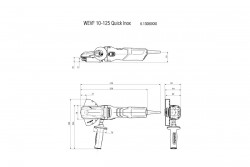 Кутова шліфувальна машина з плоским корпусом редуктора Metabo WEVF 10-125 Quick Inox купить