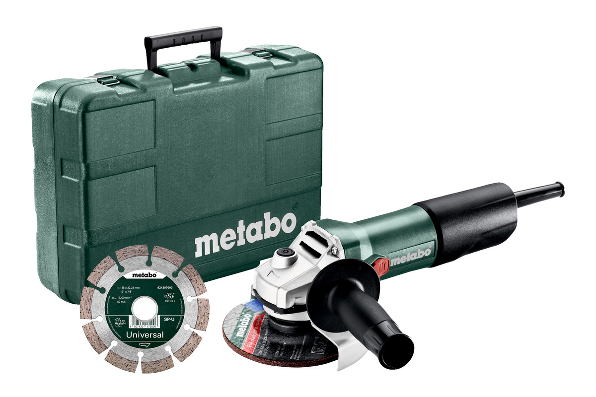 Кутова шліфувальна машина Metabo W 850-125 Set