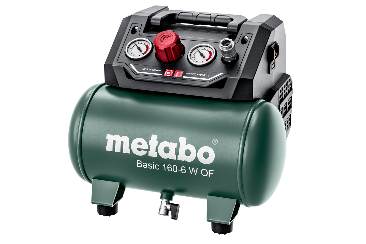 Компрессор безмасляний Metabo Basic 160-6 W OF (6л ресивер)