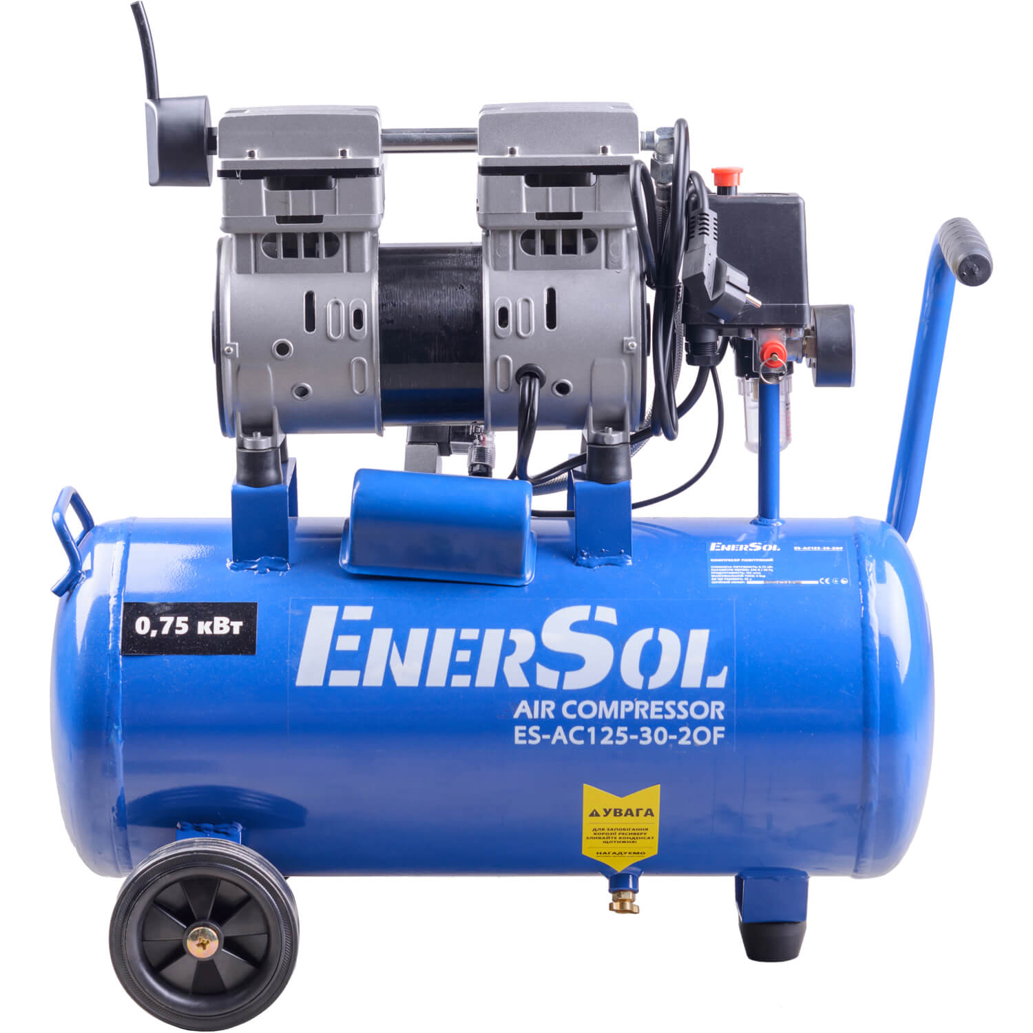 Компрессор повітряний безмасляний EnerSol ES-AC125-30-2OF