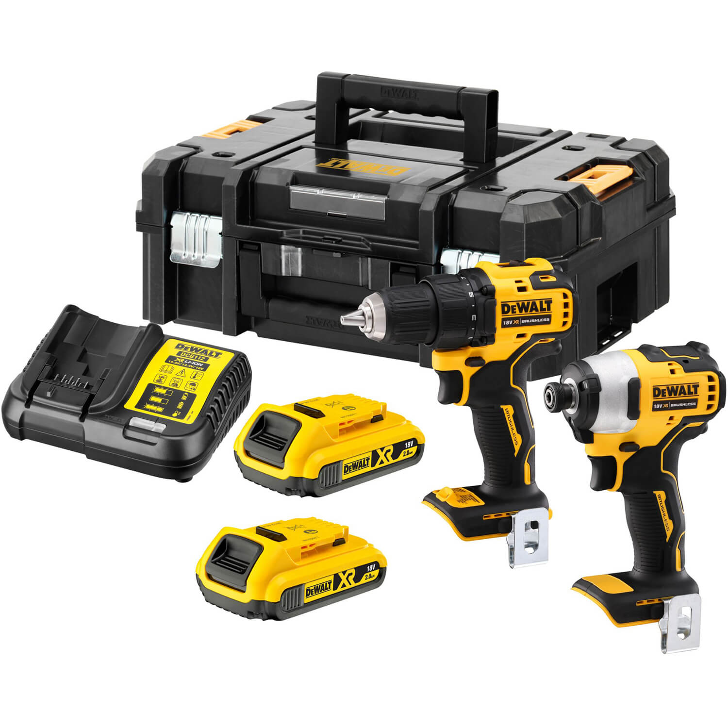 Набір з двох інструментів безщіткових DeWALT DCK2061D2T