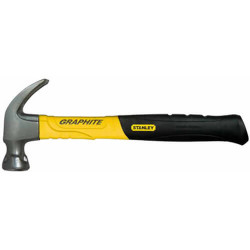 Молоток Graphite Curve Claw з вагою головки 450 г, із загнутим цвяходером STANLEY 1-51-505