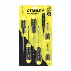 Набір із шести викруток CushionGrip і тестера напруги STANLEY 0-65-009