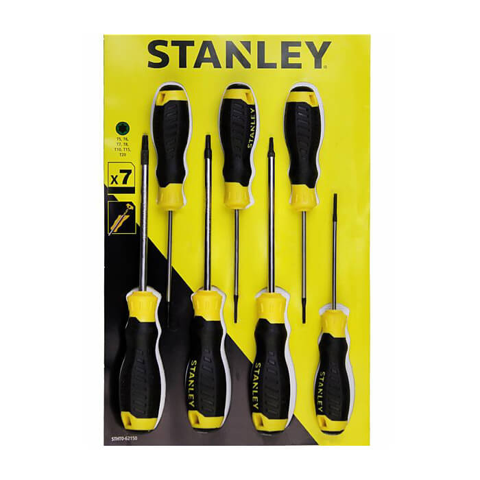 Набір викруток CushionGrip, 7 штук, Torx: №: TT5, TT6, TT7, TT8, TT10, TT15, TT20 STANLEY STHT0-62150