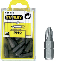 Біта з шестигранним хвостовиком 1/4 під шліц Ph2 завдовжки 25 мм STANLEY 1-68-946