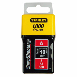 Скобі тип А висотою 10 мм, для ручного степлера Light Duty, в упаковці 1000 шт STANLEY 1-TRA206T