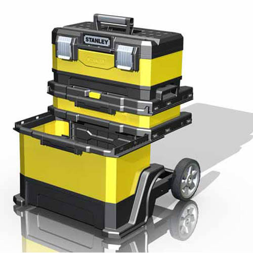 Ящик металопластмасовий Rolling Workshop, розміри 568x730x389 мм, на колесах STANLEY 1-95-621