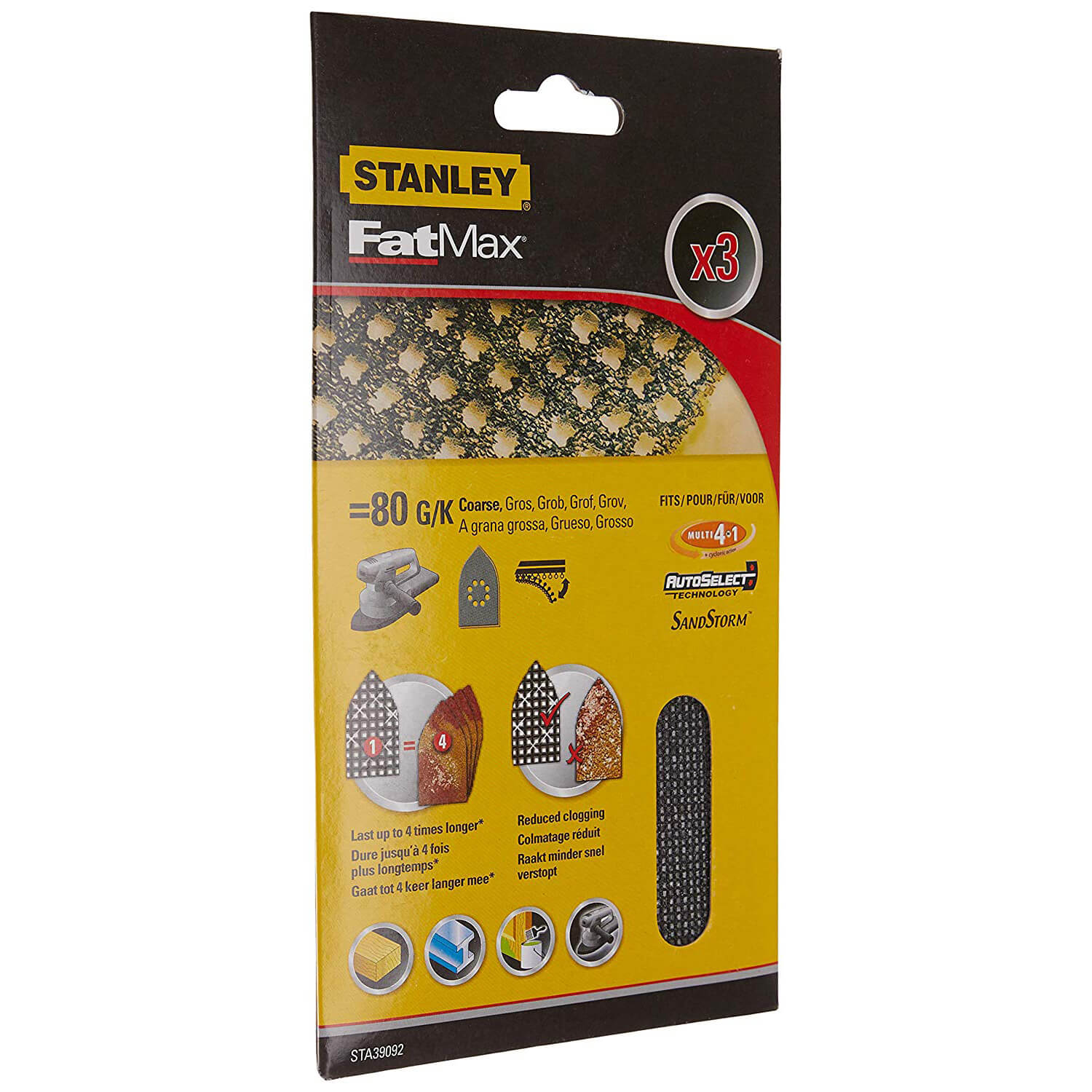 Сетка шлифовальная STANLEY STA39092 - Фото 1 Сетка шлифовальная STANLEY STA39092