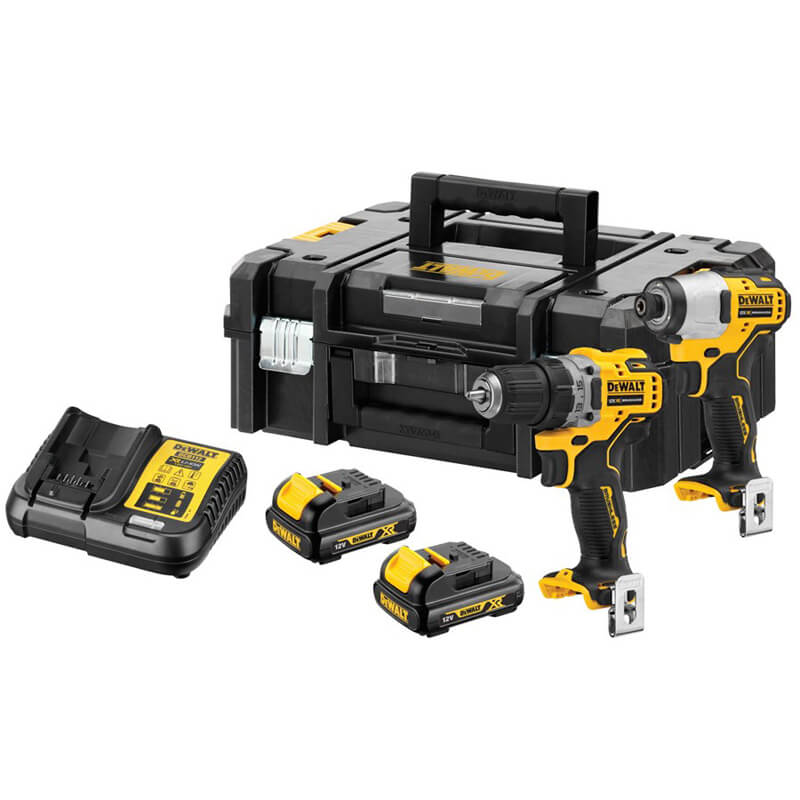 Набір з двох інструментів безщіткових DeWALT DCK2110C2T