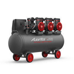 Компрессор безмасляный поршневой 100л, 3*1,45 кВт, 220 В AUARITA 2-1450X3F100-220 купить