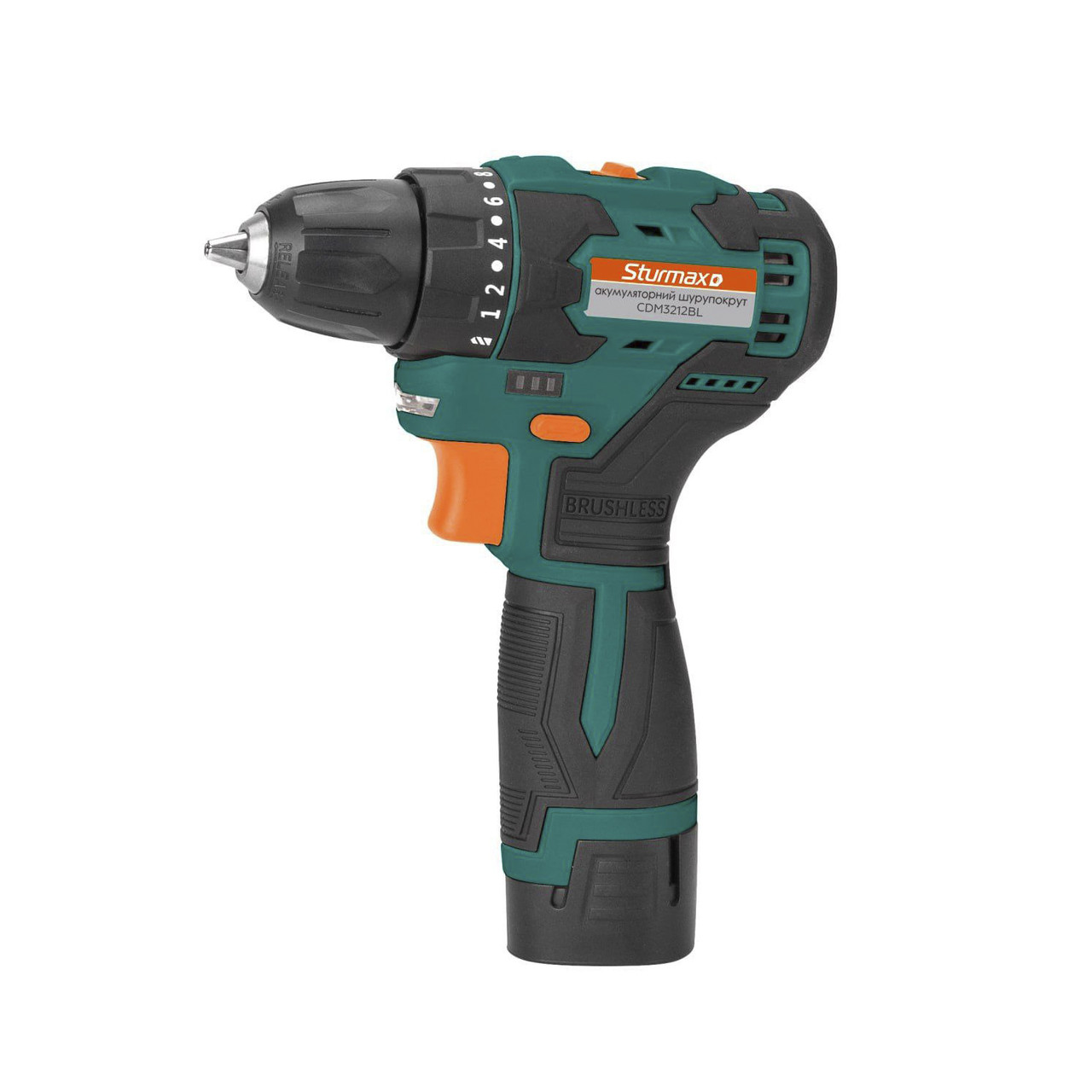 Шуруповерт акумуляторний 12В Sturmax CDM3212BL Brushless