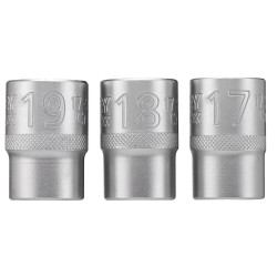 Набір торцевих головок 1/2 Maxi Drive, із шестигранним профілем, 3 шт: 17, 18, 19 мм. STANLEY FMMT17094-0 фото