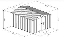 Садовий будинок металевий HECHT 10X10 PLUS купити