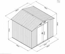 Садовий будинок металевий HECHT 6X8 PLUS купити