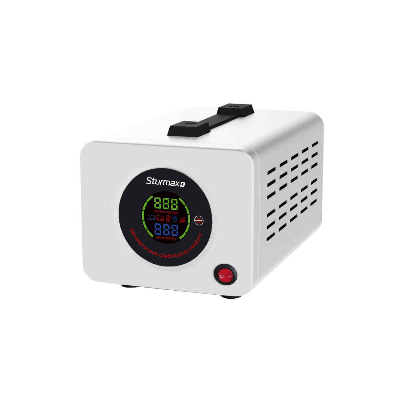 Стабилизатор напряжения релейный 2000 ВA Sturmax PSM932000R  - Фото 1 Стабилизатор напряжения релейный 2000 ВA Sturmax PSM932000R