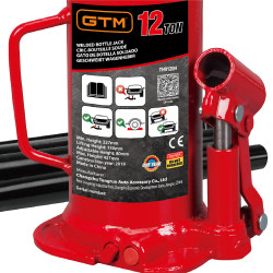Домкрат гідравлічний 12т GTM TH91204 пляшковий одноштоковий купити