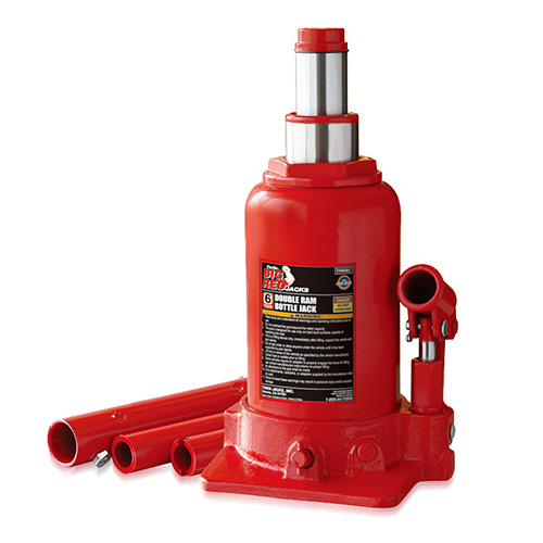 Домкрат гідравлічний пляшковий 6т GTM TF0602 двоштоковий