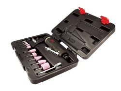 Пневмошліфмашина пряма цанга 3 та 6мм 20000об/хв, з набором шарошок