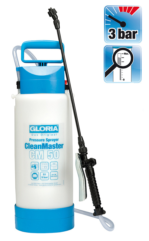 Обприскувач ручний 5л CleanMaster CM50 для клінінгу, під Каустік