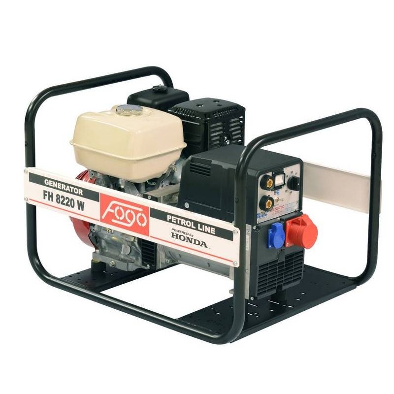 Апарат дугового зварювання з генераторною установкою FH8220W 3ф-6,5кВА/1ф-3,5кВА, звар.стр-220А, двиг.Honda-GX390, бак 6,2л, руч.старт