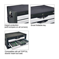Ящик для инструмента 3 секции BUMPER SERIES (черный) TOPTUL TBAP0307 купить