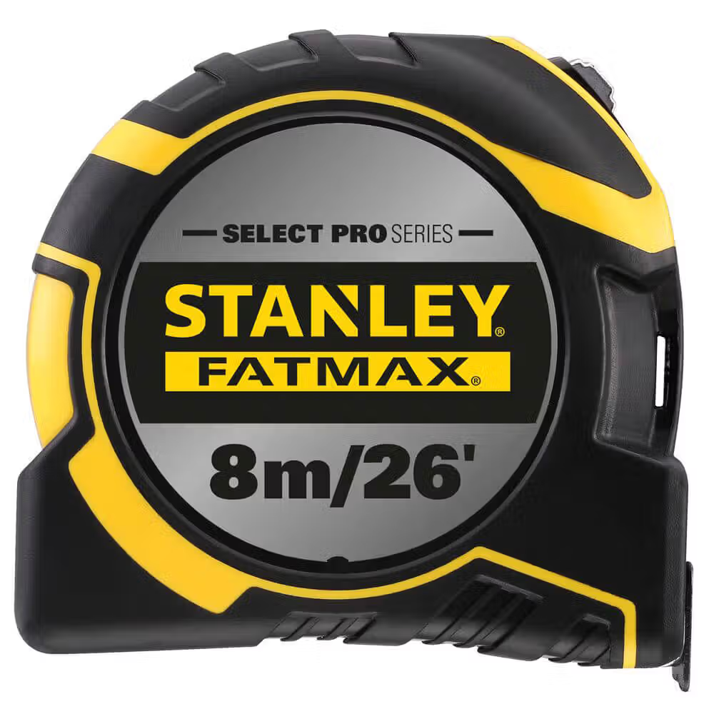 Рулетка измерительная FatMax®Autolock длиной 8 м/26, шириной 25 мм, в прорезиненном корпусес, двухсторонней шкалой STANLEY FMHT43243-0