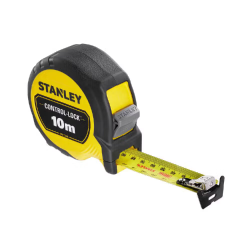 Рулетка вимірювальна CONTROL-LOCK довжиною 10 м, шириною 25 мм, в обгумованому корпусі, з подвійною шкалою STANLEY STHT37241-3 в Украине