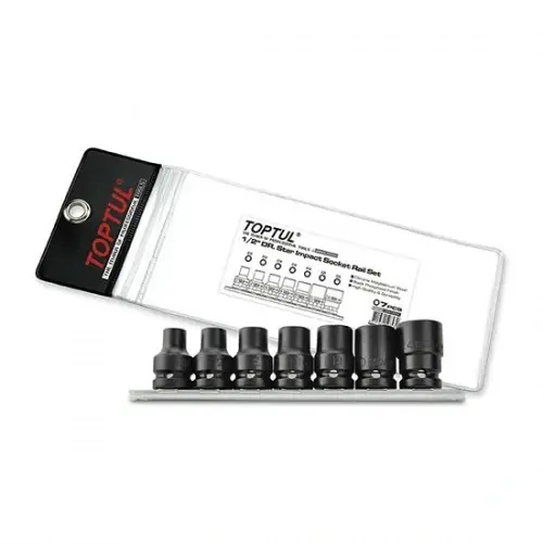 Набір головок ударних TORX 1/2&quot; E10-E24 7од. (зірка Давида) TOPTUL GDAG0701