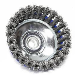 Щетка чашечная прямая S&R 125 мм, стальная плетенная проволока в Украине