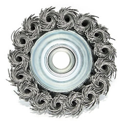 Щетка чашечная прямая S&R 65, стальная плетенная проволока купить