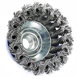 Щетка чашечная прямая S&R 75 мм, стальная плетенная проволока в Украине