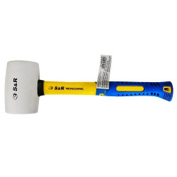 Молоток резиновый S&R 65ммх680г белый в Украине