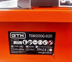 Електроплиткоріз TSW200G-620 220В/800Вт Довжина різу 620мм, коло 200*25,4мм фото