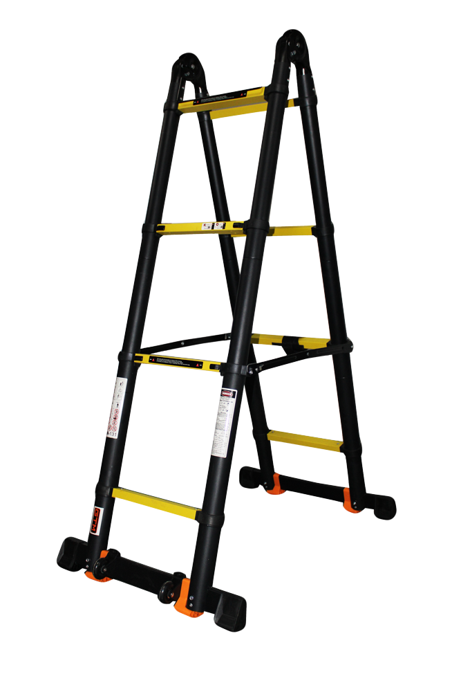 Драбина-трансформер телескопічна 2*4сх 0,9-3,4м анодований алюміній