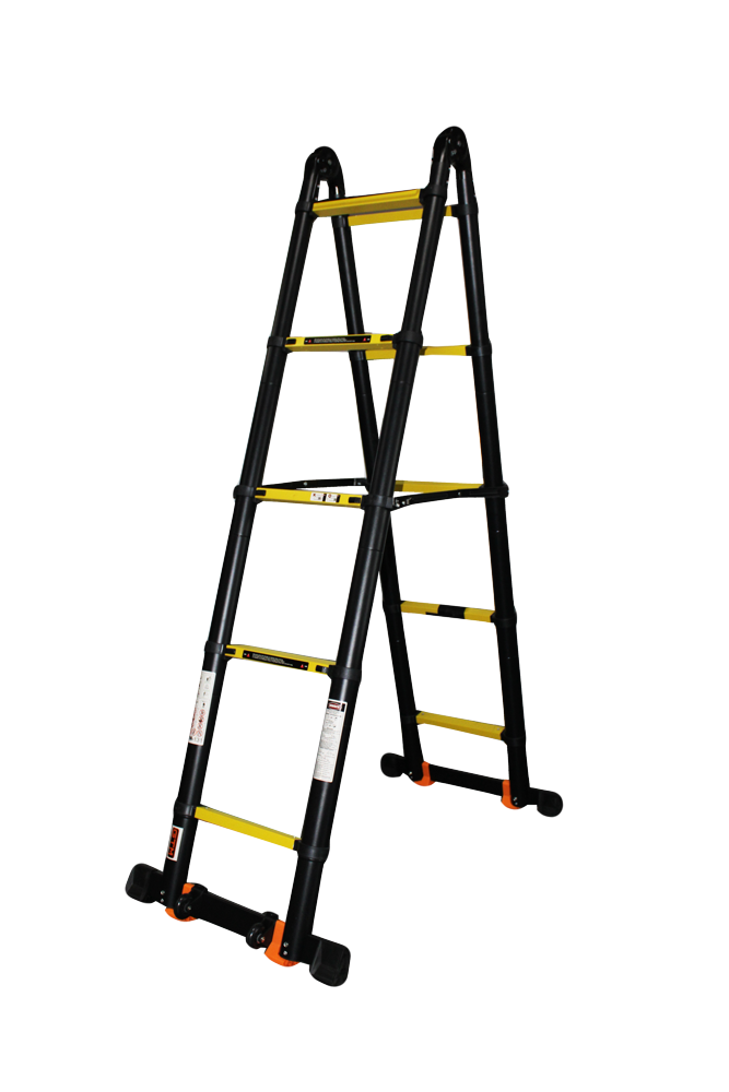 Драбина-трансформер телескопічна 2*5сх 0,9-4,2м анодований алюміній