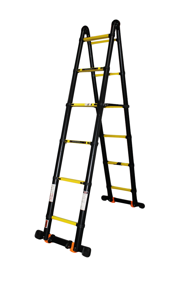 Драбина-трансформер телескопічна 2*6сх 1,0-5,0м анодований алюміній