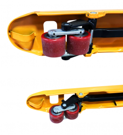 Візок гідравлічний 2т/1150мм  (рокла), колір - жовтий фото