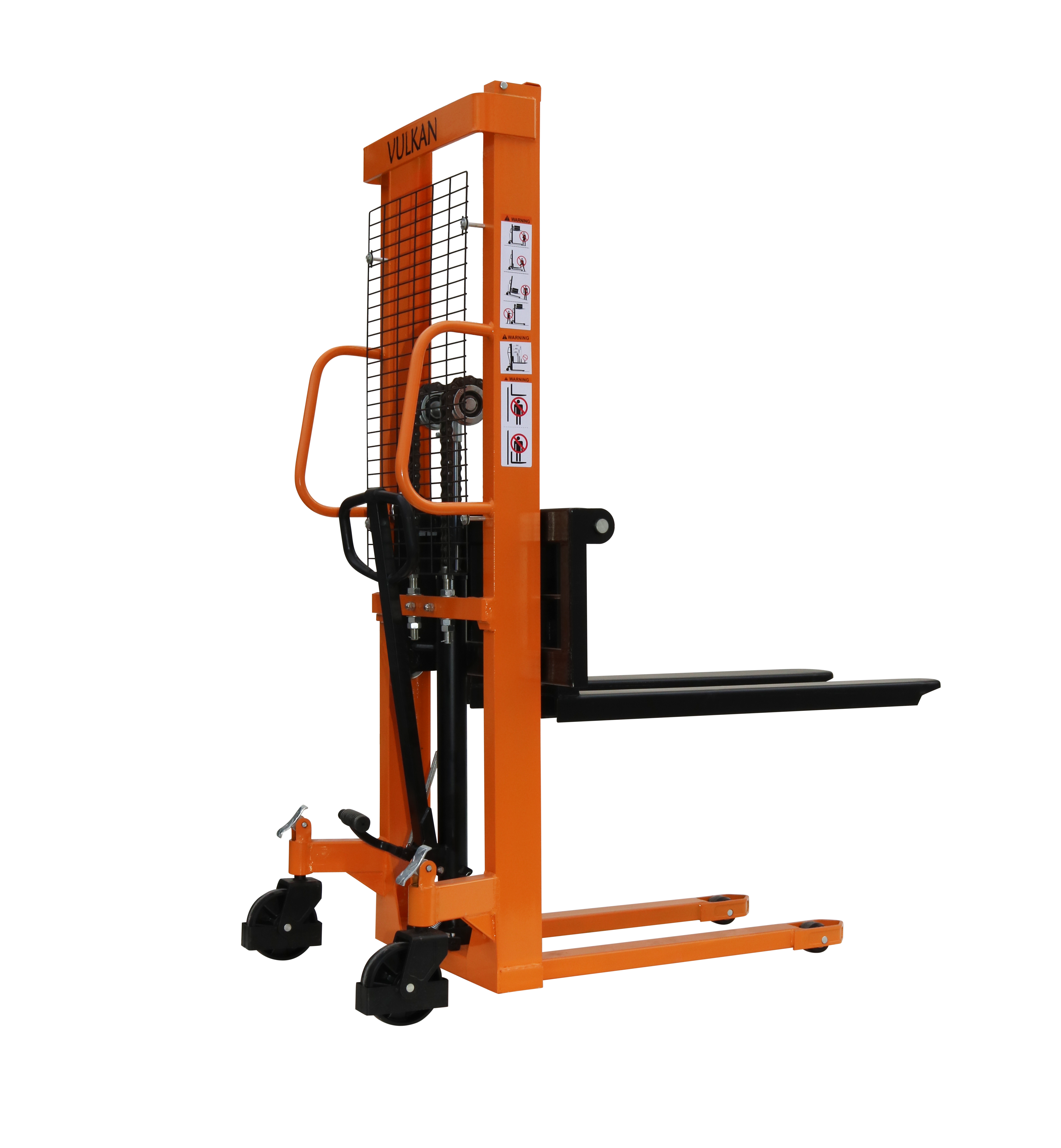 Штабелер гідравлічний 1500кг, підйом-3м, довжина вил 1,1м, колір-жовтий