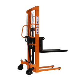 Штабелер гідравлічний 2000кг, підйом-1,6м, длина вил 1,1м, колір - жовтий фото