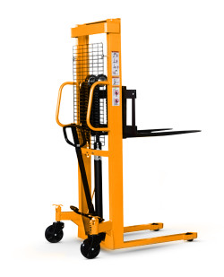Штабелер гідравлічний 1000кг/1,6м, довж. вил 1,1м,рег. ширина вил, колір - жовтий заказать