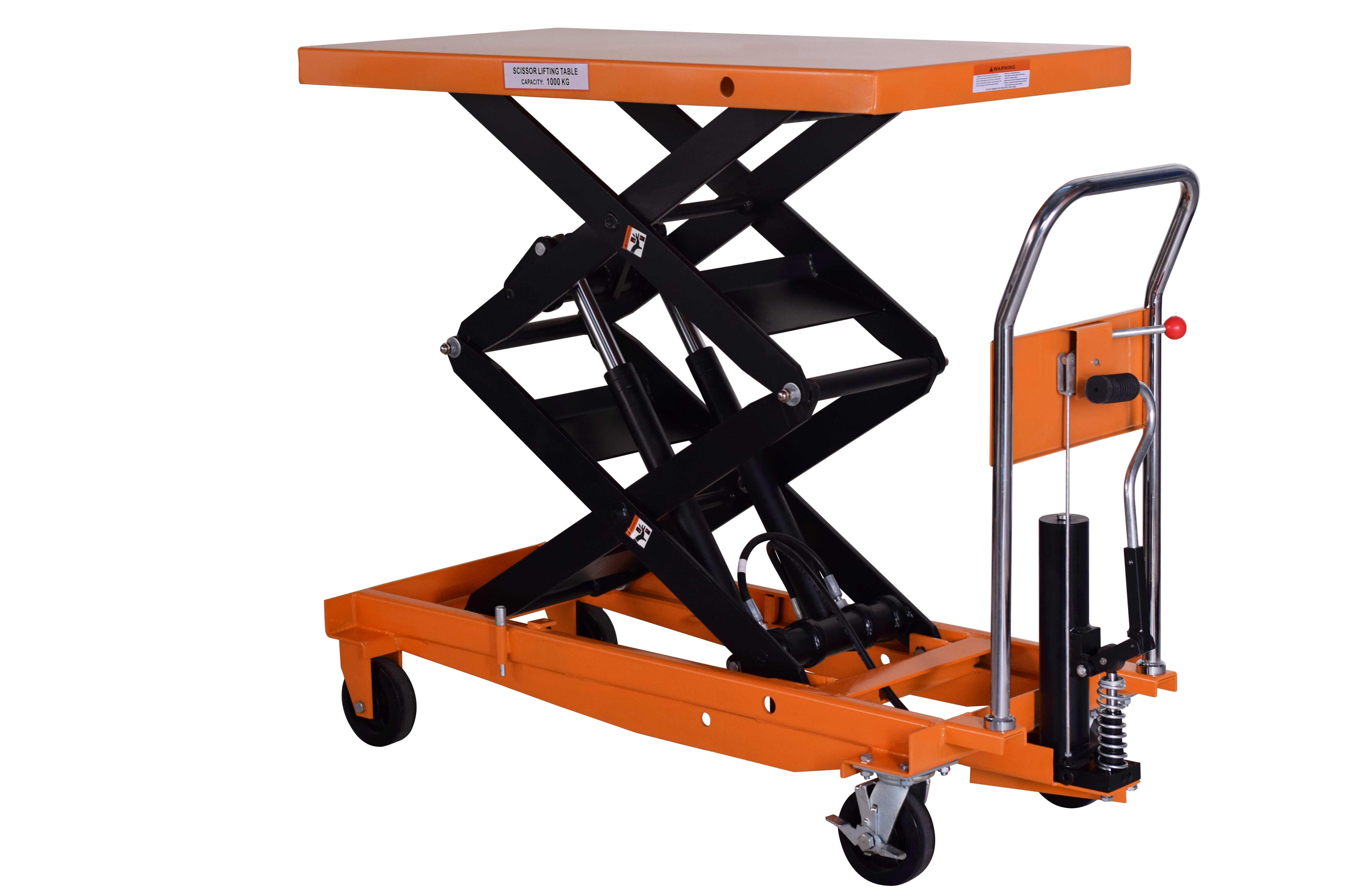 Стіл-платформа вантажопідйомний гідравлічний 1000кг/1,7м SYTJ-100W колір - жовтий