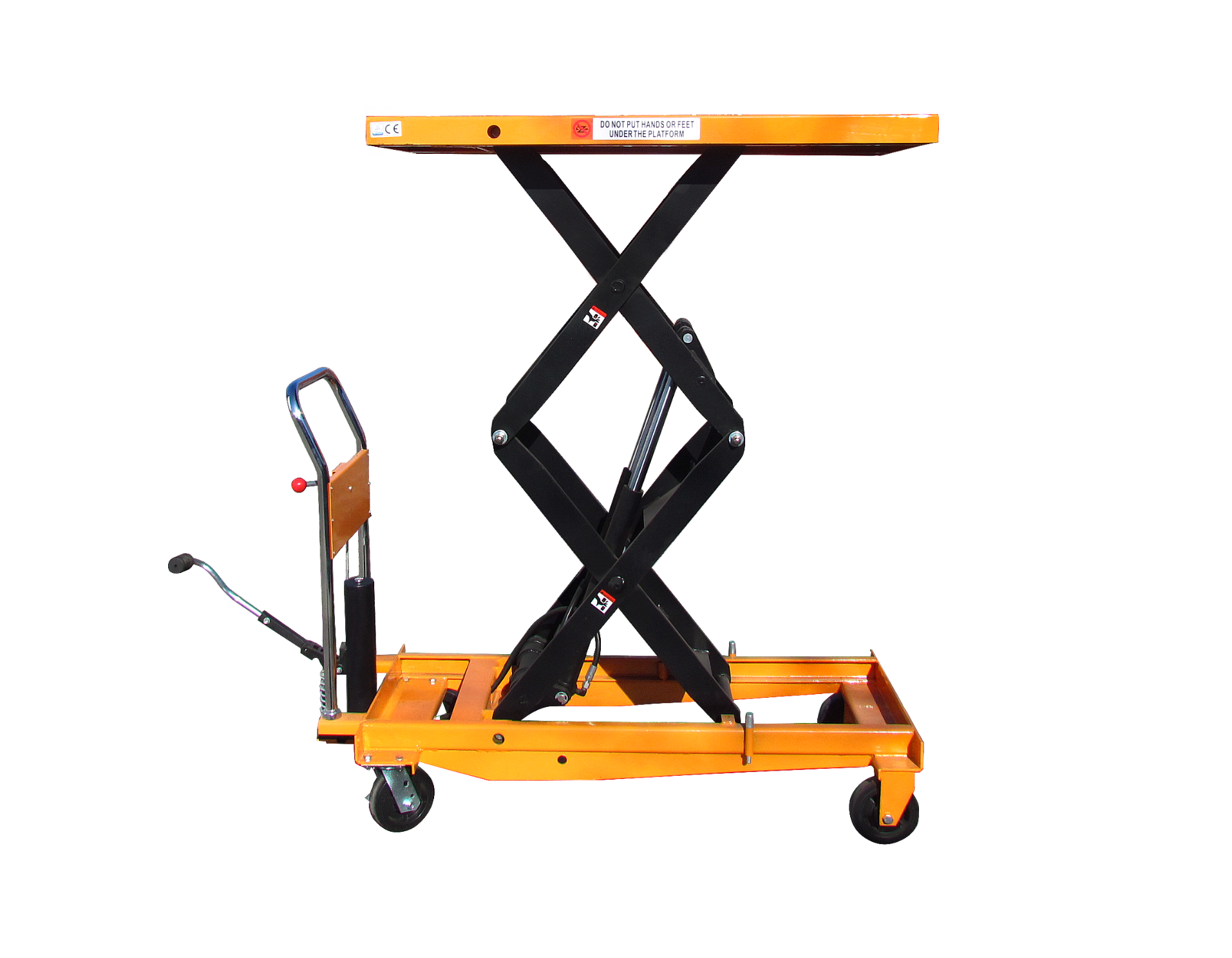 Стіл-платформа вантажопідйомний гідравлічний 350кг/1,3м SYTJ-35S, колір-жовтий