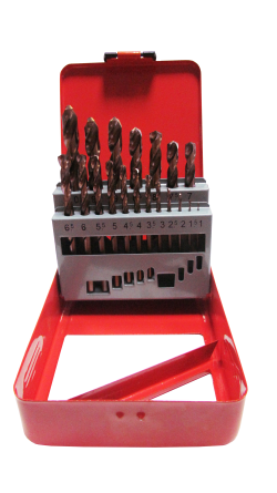 Набір свердел п/м HSS-CO 1-10мм*0,5мм 19шт коробка метал