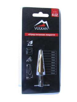 Свердло ступеневе 4,0-12,0мм 9ступенів HSS TiN купити