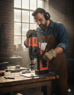 Верстат свердлильний з електромагнітним тримачем 1700Вт OND-48/2WDO 100-510 об/хв. у кейсі цена