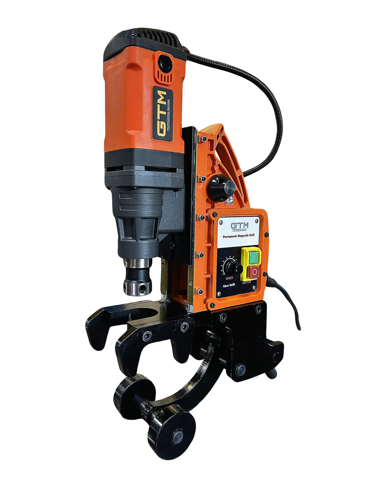 Верстат свердлильний з електромагнітним тримачем 1700Вт 100-830 об/хв. у кейсі для рейок