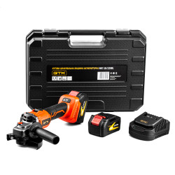 Кутова шліфувальна машина ак. 125мм AGC18/125BL, 18В, 3000-8500об/хв +акум.4Аг-2шт, зарядний пристрій не дорого