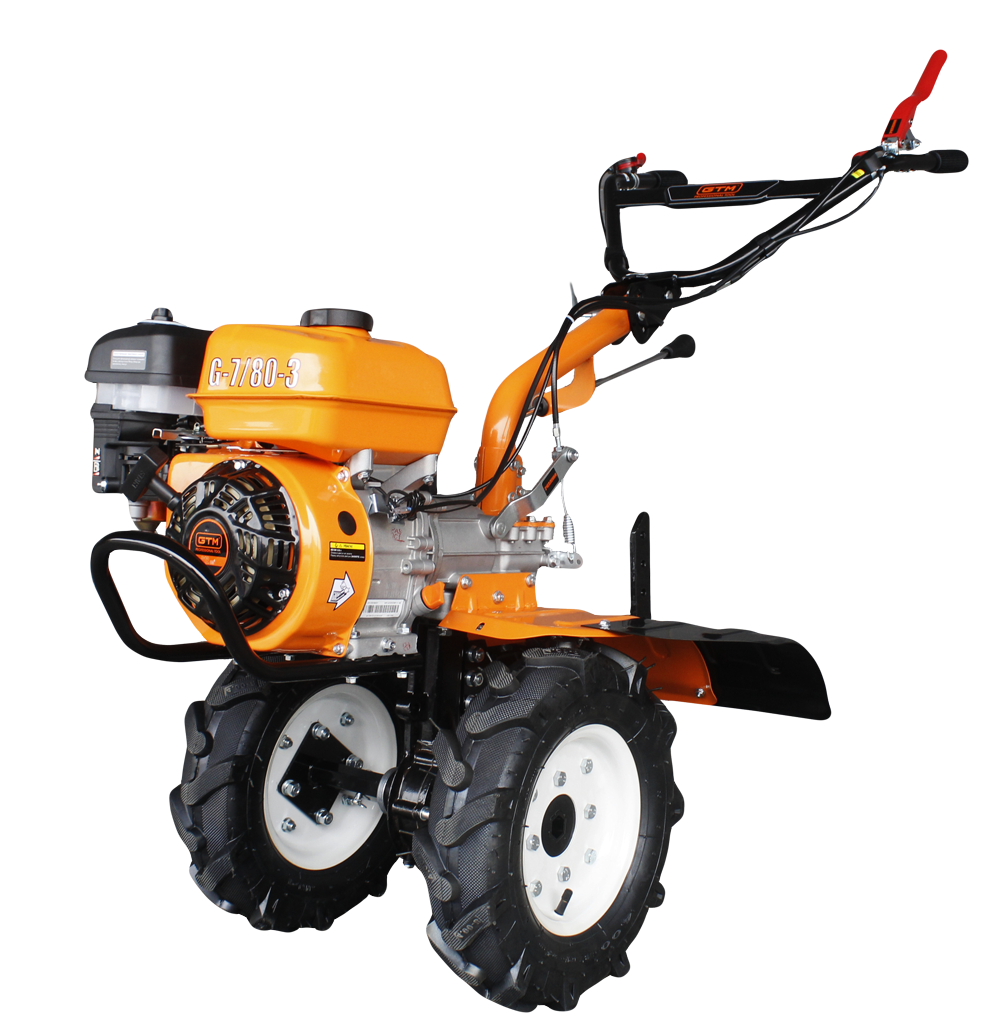 Мотоблок бенз. G-7/80-3; 7к.с., ширина фрези 35/50/81см, передач 2вперед/1назад, + колеса 8" - Фото 1 Мотоблок бенз. G-7/80-3; 7к.с., ширина фрези 35/50/81см, передач 2вперед/1назад, + колеса 8"