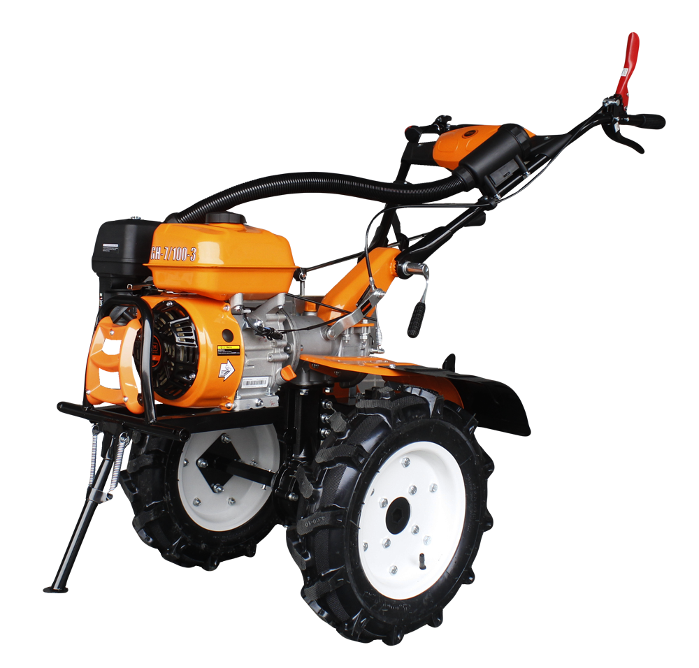 Мотоблок бенз. GH-7/100-3; 7к.с., ширина 60/100см, передач 2вперед/1назад, колеса 10" - Фото 1 Мотоблок бенз. GH-7/100-3; 7к.с., ширина 60/100см, передач 2вперед/1назад, колеса 10"